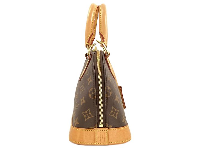 Borsa Louis Vuitton Alma BB Marrone Monogramma - vista 3