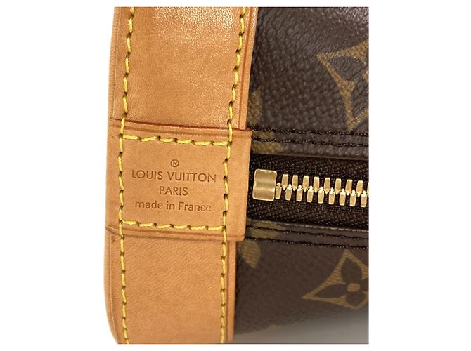 Borsa Louis Vuitton Alma BB Marrone Monogramma - vista 6
