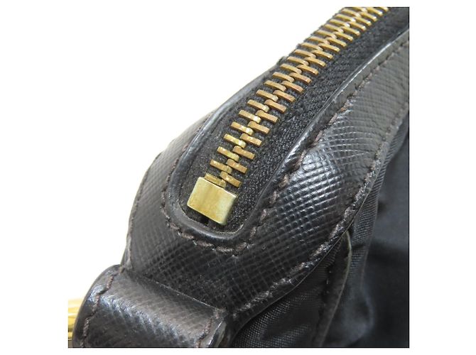 Borsa a tracolla in nylon a una spalla Prada Nero - vista 8