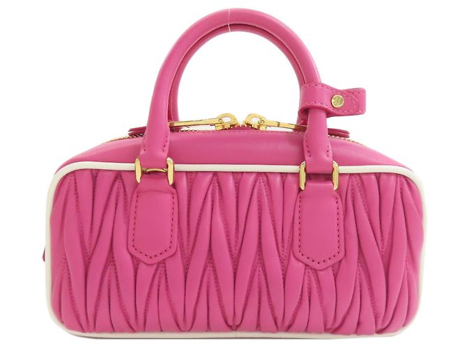 Borsa 2-Way Miu Miu Arcadi Matelassé Rosa - vista 2