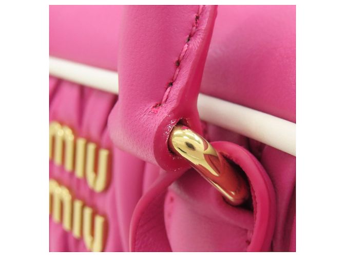Borsa 2-Way Miu Miu Arcadi Matelassé Rosa - vista 8