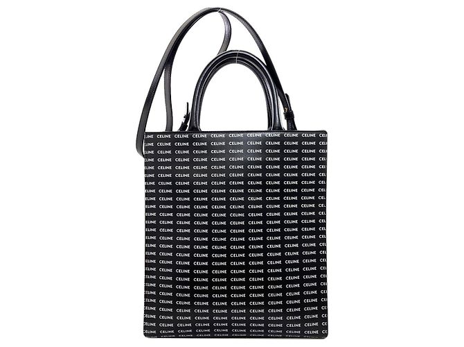Céline Celine Vertical Cabas 2-Way Handtasche Schwarz - Ansicht 2