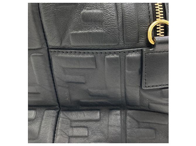 Fendi 2-Wege-Handtasche mit Zucca-Prägemuster Schwarz - Ansicht 11
