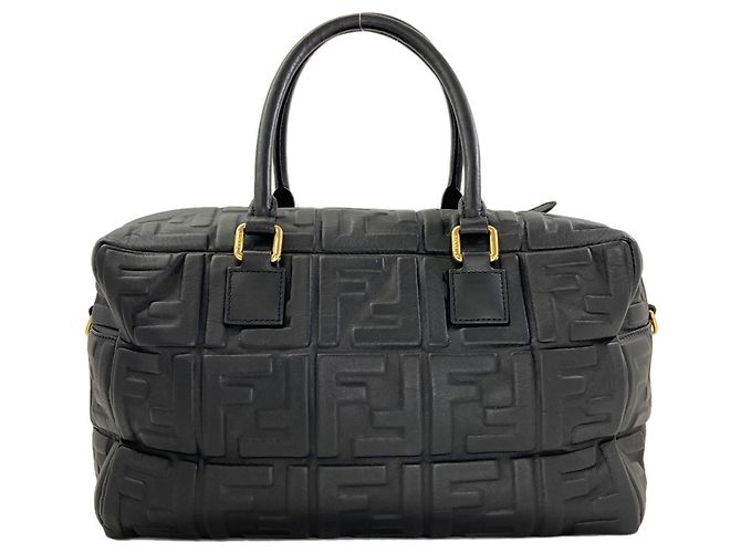 Fendi 2-Wege-Handtasche mit Zucca-Prägemuster Schwarz - Ansicht 2