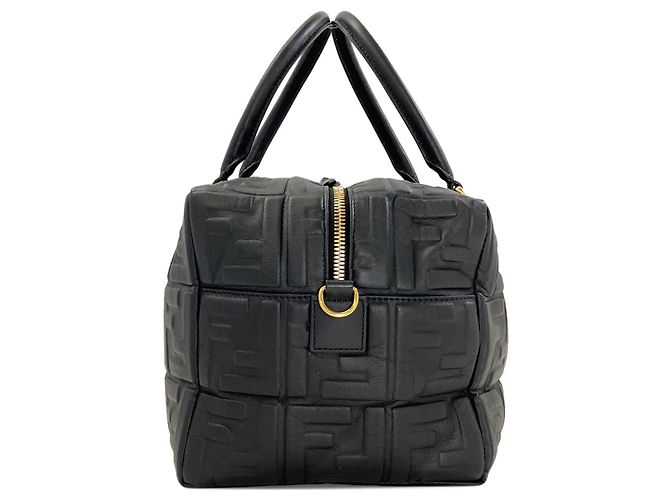 Fendi 2-Wege-Handtasche mit Zucca-Prägemuster Schwarz - Ansicht 3
