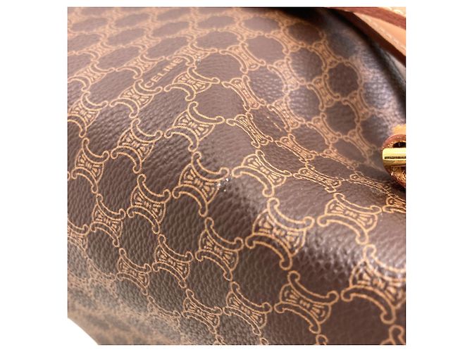 Céline Mochila Celine estampado Macadam Castaño - vista 12