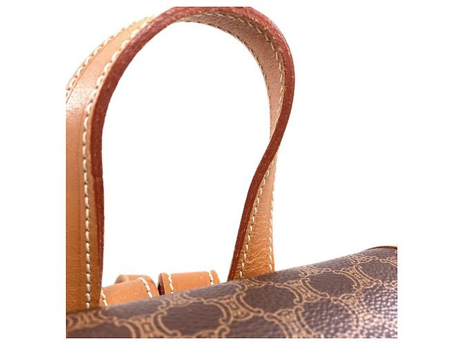 Céline Mochila Celine estampado Macadam Castaño - vista 13