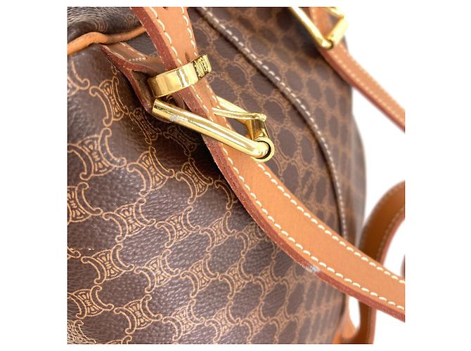 Céline Mochila Celine estampado Macadam Castaño - vista 14