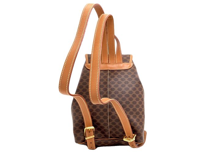 Céline Mochila Celine estampado Macadam Castaño - vista 2