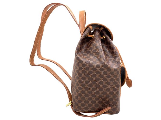 Céline Mochila Celine estampado Macadam Castaño - vista 3