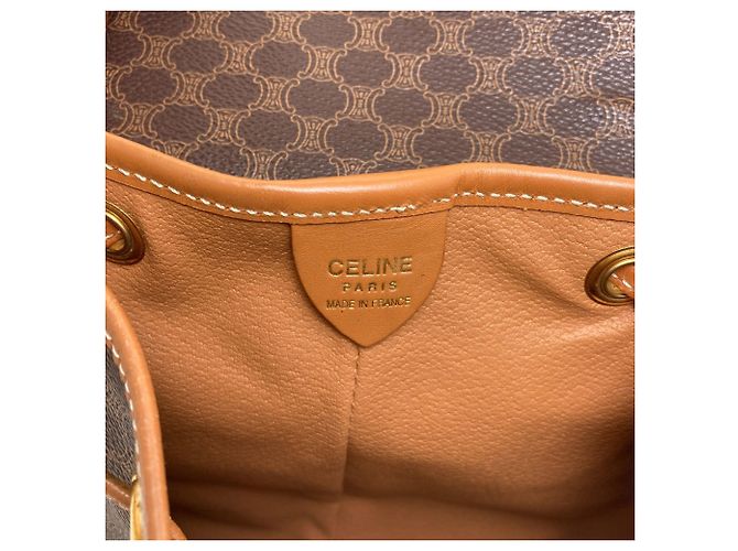 Céline Mochila Celine estampado Macadam Castaño - vista 6