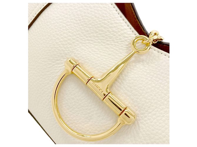 Gucci 837467 Soft Bit Handbag Bianco - vista 7