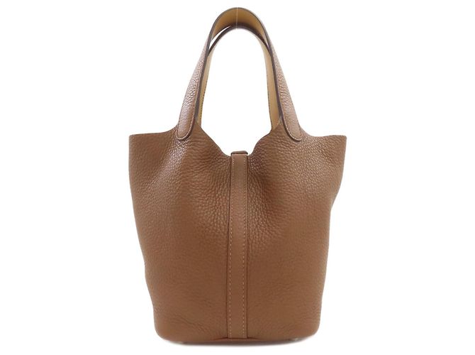 Hermès Bolsa Hermes Picotin Lock PM Marrom - vista 2