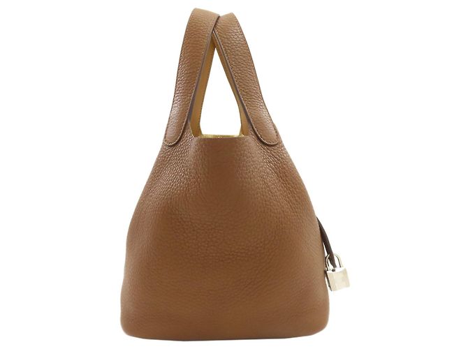 Hermès Bolsa Hermes Picotin Lock PM Marrom - vista 3