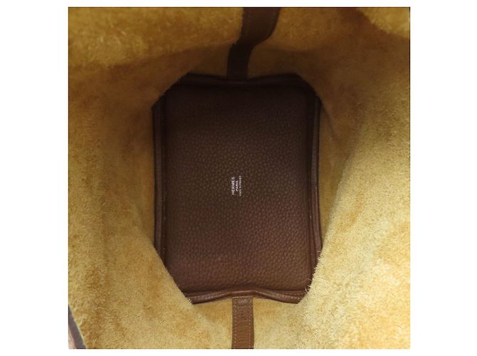 Hermès Bolsa Hermes Picotin Lock PM Marrom - vista 5
