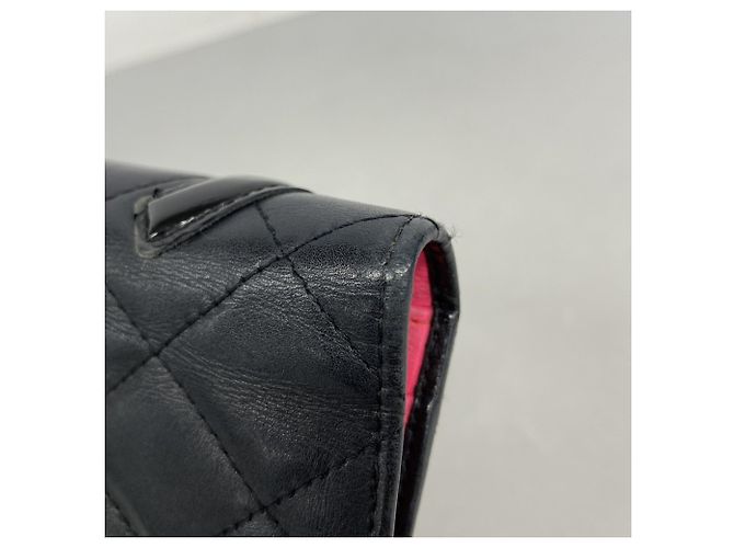Portafoglio lungo Chanel Cambon in agnello nero - vista 6