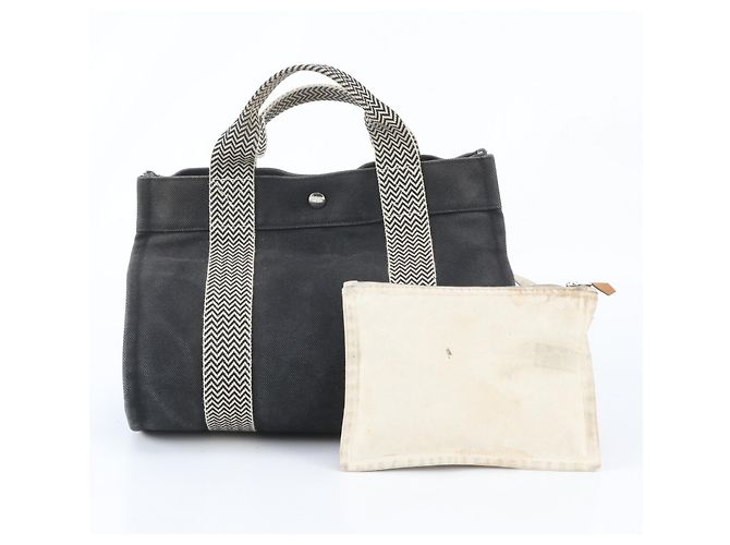 Hermès Hermes Cannes PM Handtasche mit Etui Schwarz Weiß - Ansicht 3