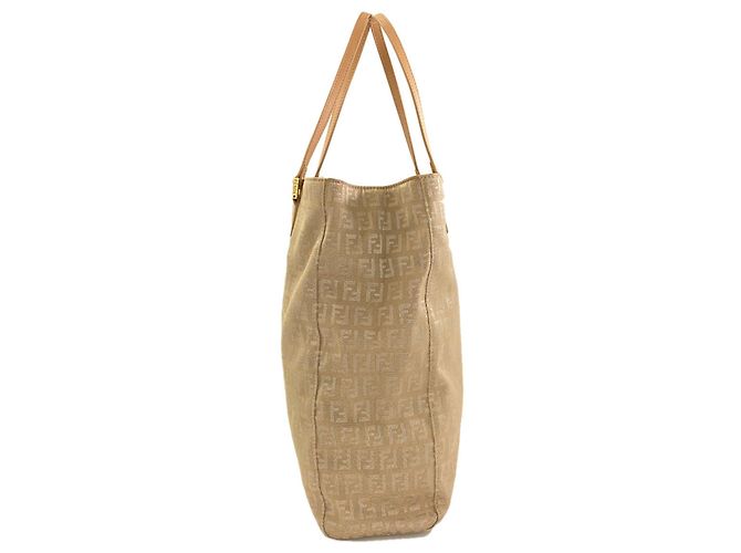 Fendi Zucca Muster Canvas Tote Bag Beige - Ansicht 3
