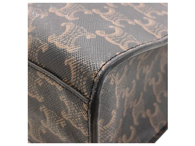 Céline Celine Vertical Cabas Triomphe Tote Bag Tasche Braun Schwarz - Ansicht 12