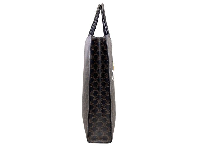 Céline Celine Vertical Cabas Triomphe Tote Bag Tasche Braun Schwarz - Ansicht 3