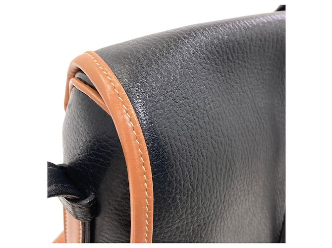 Hermès Borsa a Spalla Hermes Noumea Gold Hardware Marrone Nero - vista 15