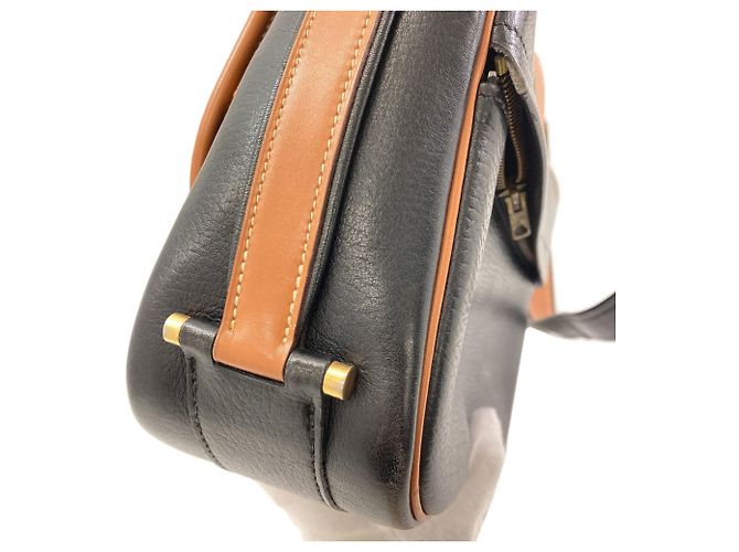 Hermès Borsa a Spalla Hermes Noumea Gold Hardware Marrone Nero - vista 17