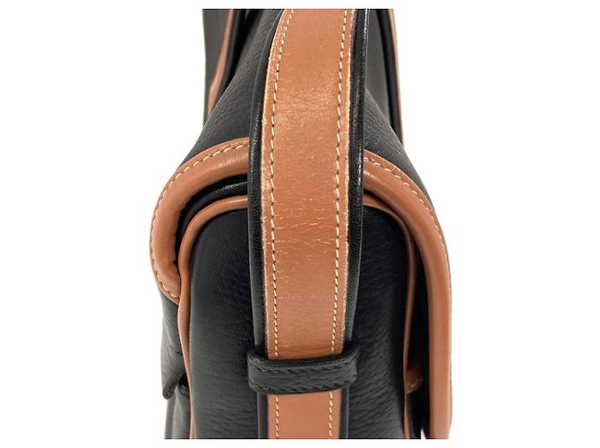 Hermès Borsa a Spalla Hermes Noumea Gold Hardware Marrone Nero - vista 20