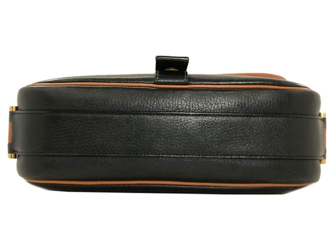 Hermès Borsa a Spalla Hermes Noumea Gold Hardware Marrone Nero - vista 4
