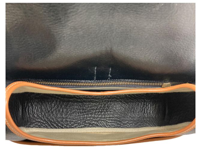 Hermès Borsa a Spalla Hermes Noumea Gold Hardware Marrone Nero - vista 5