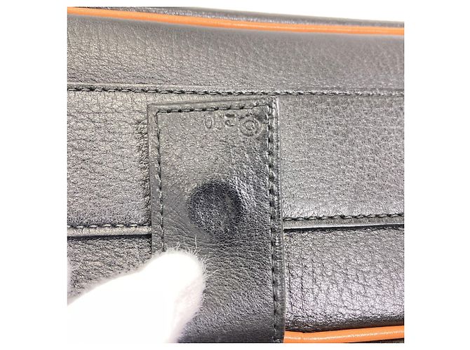 Hermès Borsa a Spalla Hermes Noumea Gold Hardware Marrone Nero - vista 7