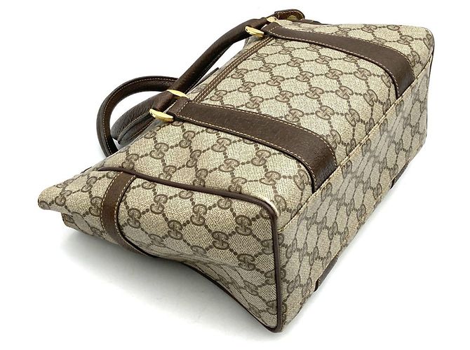 Borsa a mano Gucci GG Supreme in pelle Marrone - vista 4