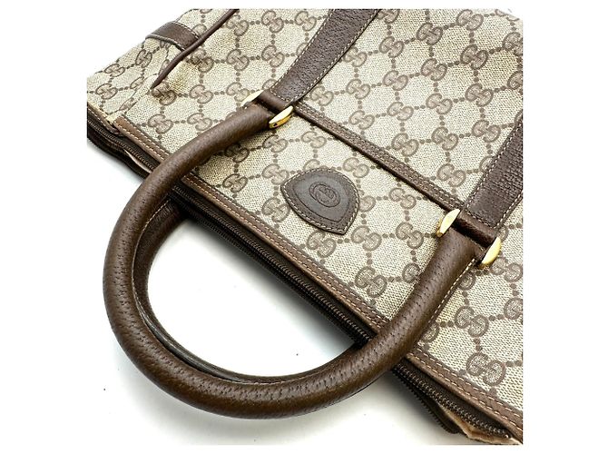 Borsa a mano Gucci GG Supreme in pelle Marrone - vista 5