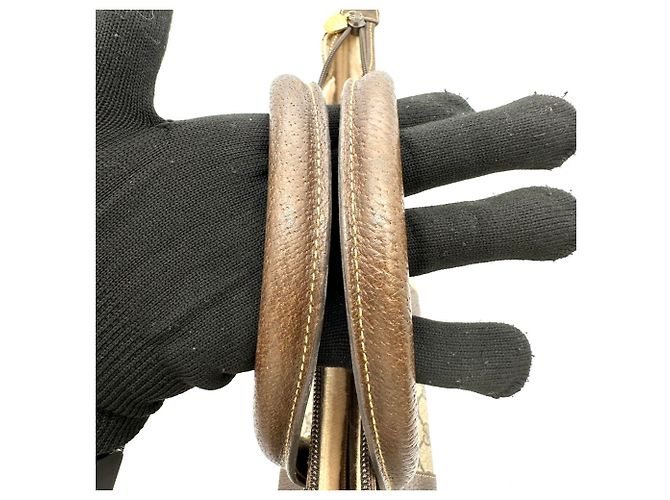 Borsa a mano Gucci GG Supreme in pelle Marrone - vista 6