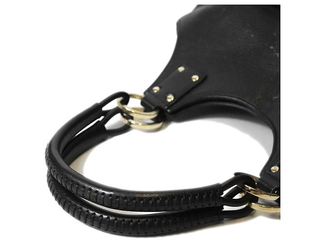 Borsa a tracolla in pelle nera Gucci Nero - vista 5
