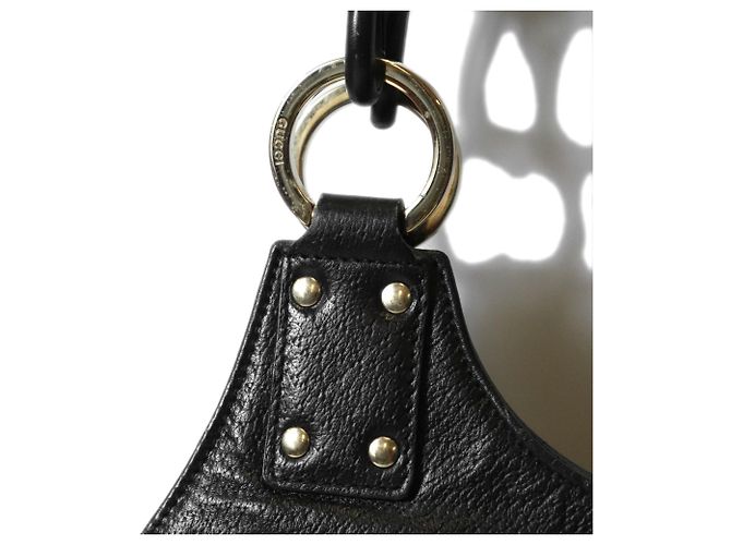 Borsa a tracolla in pelle nera Gucci Nero - vista 7