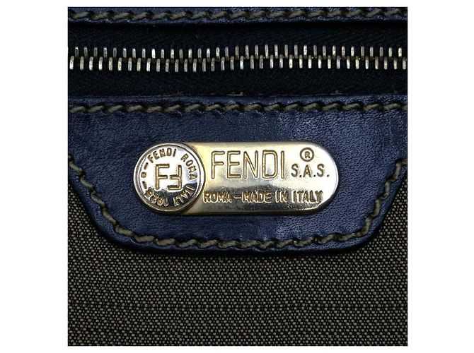 Borsa Fendi Zucca in nylon marrone - vista 9