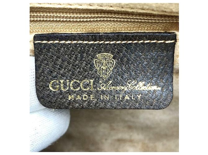 Borsa a tracolla Gucci GG Supreme Sherry Marrone - vista 7