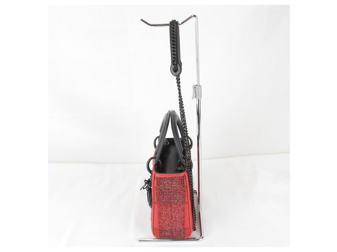 Borsa a tracolla rossa Christian Dior Rosso - vista 3