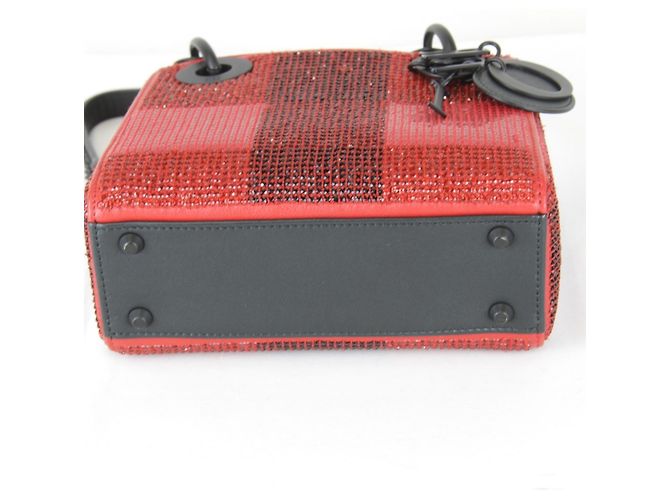 Borsa a tracolla rossa Christian Dior Rosso - vista 7