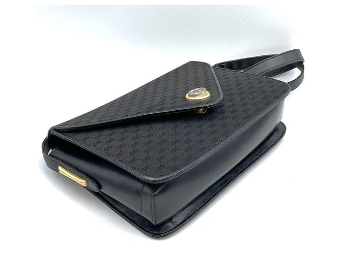 Borsa a tracolla in pelle Micro GG Gucci Nero - vista 5