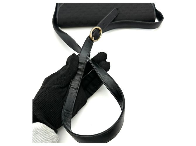 Borsa a tracolla in pelle Micro GG Gucci Nero - vista 6