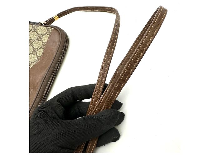 Borsa a Spalla/Pochette Gucci GG Supreme Marrone - vista 5