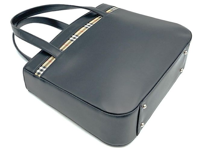 Borsa Tote Burberry Nova Check Nero - vista 3
