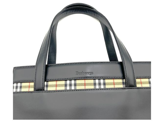 Borsa Tote Burberry Nova Check Nero - vista 5