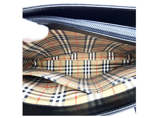Borsa Tote Burberry Nova Check Nero - vista 8