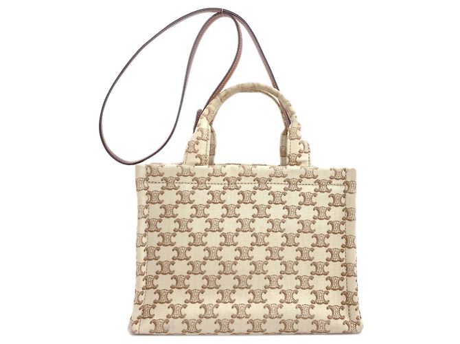 Céline 2-Way Handtasche Celine Cabataïs Triomphe Beige - Ansicht 2