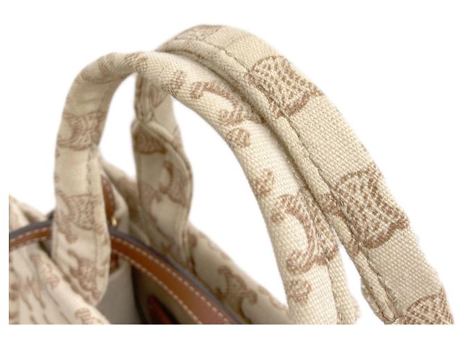 Céline 2-Way Handtasche Celine Cabataïs Triomphe Beige - Ansicht 7