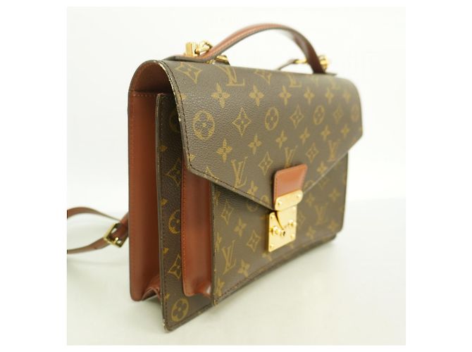 Borsa Louis Vuitton Monogram Monceau 28 Marrone - vista 2