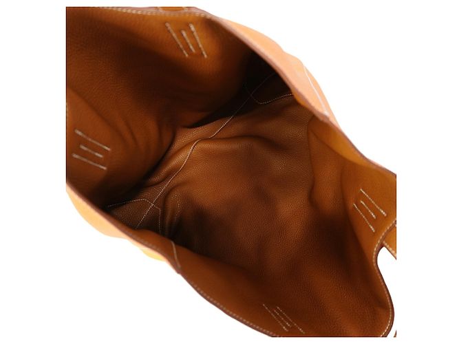 Hermès Borsa Tote Hermes Double Sens 36 D'oro Arancione - vista 4