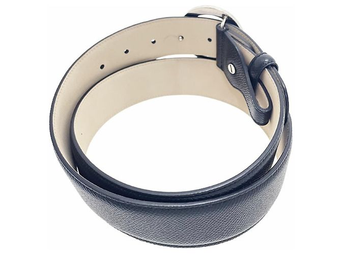 Bulgari Bvlgari Black Leather Round Buckle Belt - view 2